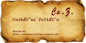 Csikász Zoltán névjegykártya